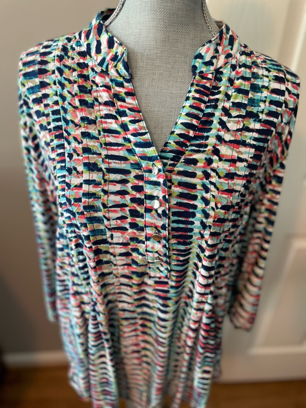 NWT New Directions® 3/4 Rolled Tab Sleeve Knit Tunic